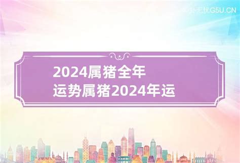 属猪2024|属猪人2024年全年运势运程详解